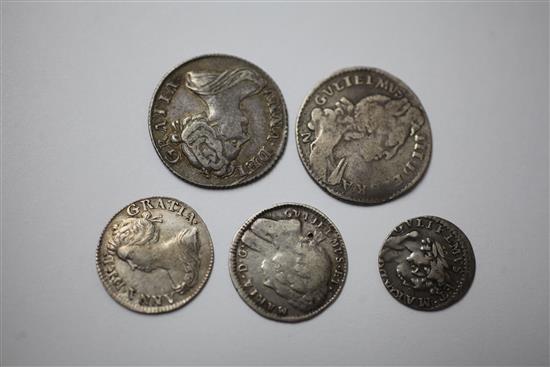 William & Mary - Queen Anne silver coinage-